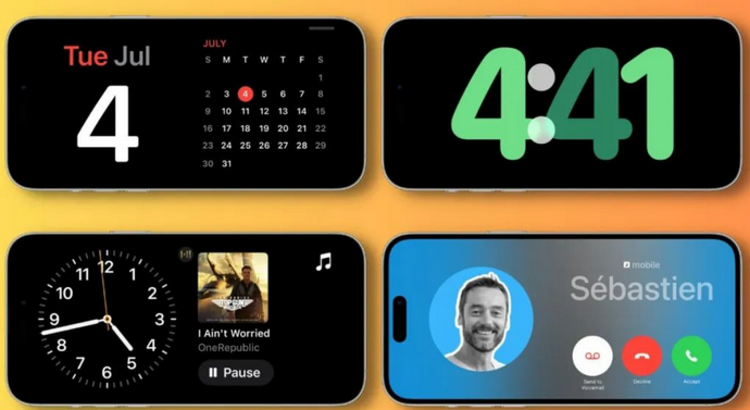 丹棱苹果手机维修分享iOS17横屏充电待机显示有什么好处 