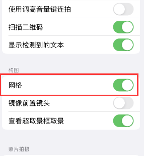 丹棱苹果手机维修网点分享iPhone如何开启九宫格构图功能