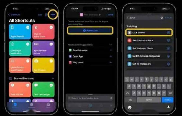 丹棱苹果14锁屏维修店分享iPhone14升级iOS16.4后如何创建锁屏快捷方式 